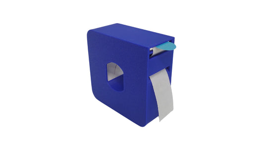 Dispensador de etiquetas circulares azul 13m