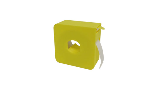 Dispensador de etiquetas circulares amarillo 11m