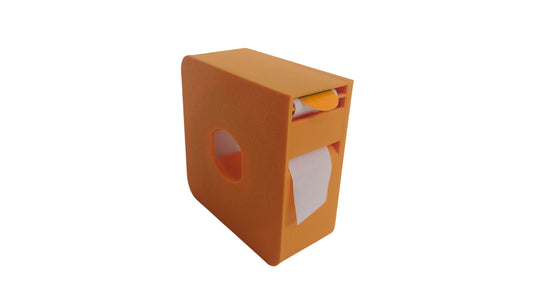 Dispensador de etiquetas circulares naranja 11m