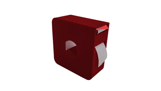 Dispensador de etiquetas circulares rojo 11m