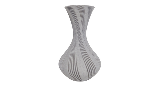Macetero Gris Curvado Moderno