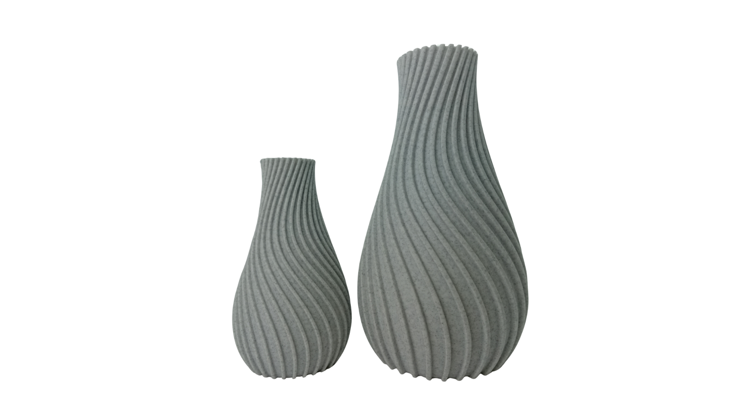 Set Florero Decorativo Espiral
