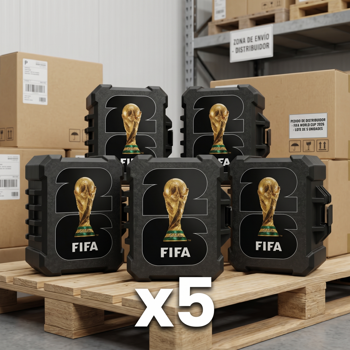 Caja coleccionable FIFA 2026 Distribuidor
